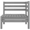 4-tlg. Garten-Lounge-Set Massivholz Kiefer Grau Produktbild-Vorschau 3