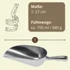 Aluminium Abwiegeschaufel 750 ml Rund Futterschaufel Alu Produktbild-Vorschau 2