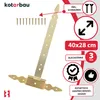 KOTARBAU® T zawiasy zlote L: 400 mm zawiasy krzyzowe stal Podgląd zdjęcia produktu 4