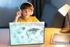 MuchoWow® Laptop Aufkleber Sticker Cover Weltkarte - Produktbild-Vorschau 3