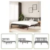 The Living Store Massivholzbett Grau 135x190 cm Produktbild-Vorschau 10