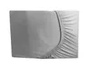 A folded grey fitted sheet is shown against a white background. Produktbild-Vorschau