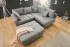 Moderne Wohnlandschaft KENT 220cm grau Ecksofa Federkern Produktbild-Vorschau 3