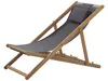 A grey deck chair made of acacia wood, shown against a white background. Náhled obrázku produktu