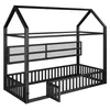 Merax Kinderbett 90x200 cm, Hausförmiges Plattformbett mit Produktbild-Vorschau 7