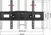 Diagram showing dimensions and adjustability of a TV wall mount. Náhľad obrázku produktu