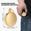 Taschenkompass Vintage Metall Gold klappbar 6,4×4,6×1,5 cm Produktbild-Vorschau 2