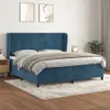 vidaXL Boxspringbett mit Matratze Dunkelblau 200x200 cm Produktbild-Vorschau 2