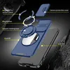 An exploded view of a blue phone case with its components labeled. Náhled obrázku produktu