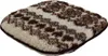 A single, diamond-shaped cushion with a fluffy, patterned texture.
