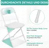 6er Set Klappstühle aus Kunststoff in Weiß – extrem flach Produktbild-Vorschau 4