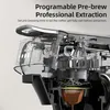 A cutaway view of a coffee machine's internal mechanism, highlighting the pre-brew feature. Produktbild-Vorschau