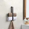 Štýlový vešiak na uteráky bez vŕtania čierny matný 48cm - Náhľad obrázku produktu 2