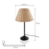 Lindby Tischleuchte Zyralia, holzfarben, Rattan, Ø 30 cm Produktbild-Vorschau 4