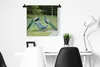 MuchoWow® Wandteppich Wandbehang Pfau - Bank - Park 60x60 Produktbild-Vorschau 4