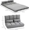 HOMCOM Bodenstuhl 2-in-1 Bodensessel Bett mit Rückenlehne 3 Produktbild-Vorschau 3