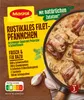 A product package for Maggi Fix for Rustikales Filet Pfännchen, showing an image of the prepared dish. Anteprima dell’immagine prodotto