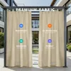 2er Set Vorhang Outdoor Wasserdicht Blickdicht Schlaufen Produktbild-Vorschau 2