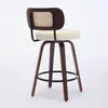 Lot de 3 tabourets de bar en bois avec dossier, pivotants à Voir les images du produit 5