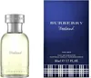 A bottle of Burberry Weekend for Men eau de Toilette and its packaging are displayed side-by-side against a white background. Anteprima dell’immagine prodotto