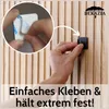DEKAZIA® 4 Schwarze Haken zum Kleben - Matt Klebehaken  Produktbild-Vorschau 2