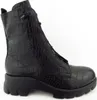 A black leather boot with a crocodile texture. Produktbild-Vorschau