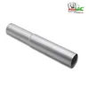 A silver vacuum cleaner extension tube is shown against a white background, with a logo in the top right corner. Produktbild-Vorschau