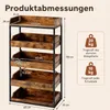 KOMFOTTEU Úložná police s 5 úrovněmi a 4 výsuvnými Náhled obrázku produktu 7