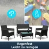 Sitzgruppe Polyrattan Garten Hocker Lounge Sessel Produktbild-Vorschau 6