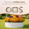 Floranica drevený okraj záhona 20 x 100 cm biely obruba Náhľad obrázku produktu 4