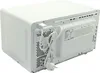 The back of a white microwave oven is shown, with the power cord visible. Produktbild-Vorschau