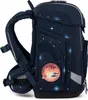 Side view of a blue backpack with a space-themed pattern. Produktbild-Vorschau