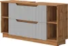 Waschbeckenunterschrank Vicco Lotta Grau 119.2 x 62.5 cm Produktbild-Vorschau 1