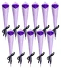 10 Seifenrosen, Strauß, Lila, Elegantes Geschenk, 28 cm Produktbild-Vorschau 4