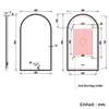 SONNI Specchio da bagno curvo bianco 80 x 40 x 3,5 cm Anteprima dell’immagine prodotto 5