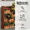 Coemo Vertikalbeet Braun Riga Kräuterbeet Holz Hochbeet Produktbild-Vorschau 6