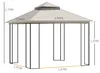 SUGIFT Gartenpavillon Partyzelt Festzelt, Pavillon 3x3 m Produktbild-Vorschau 5