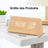 Wecker aus Holz, mit Tonsteuerung Luftfeuchtigkeit Produktbild-Vorschau 5