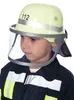 A child wearing a firefighter helmet and uniform. Produktbild-Vorschau
