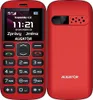 A red Aligator A720 4G senior mobile phone is shown from the front and back. Podgląd zdjęcia produktu