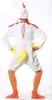 A person wearing a chicken costume from behind. Produktbild-Vorschau