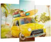Bild auf Leinwand - Leinwandbild - Auto Strand Reise Sommer Produktbild-Vorschau 1