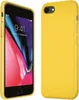 A yellow iPhone case is shown next to an iPhone with a yellow case.