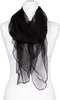 Seidenschal Halstuch Schal Chiffon schwarz Seide 180x55cm Produktbild-Vorschau 3