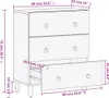 vidaXL Mobile laterale 60x33x75 cm in legno massiccio di Anteprima dell’immagine prodotto 7