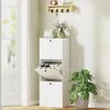 HOMCOM Schuhschrank mit 3 Klappen, Schuhregal mit Produktbild-Vorschau 2