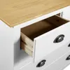 vidaXL Sideboard Hill Range Blanc 79×40×80 cm Pin massif Voir les images du produit 4
