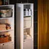 SoBuy BZR158-W Hochschrank Badschrank mit Wäschesack Produktbild-Vorschau 8