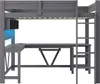 Łóżko piętrowe Merax 90x200 cm, drewniane łóżko piętrowe Podgląd zdjęcia produktu 7