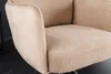 Close-up view of a beige upholstered chair. Produktbild-Vorschau